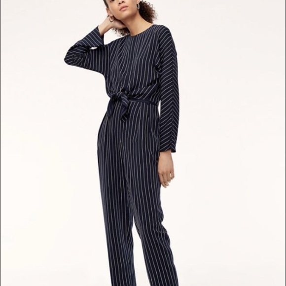 Aritzia Babaton Modesto Pant - Navy/White - 2 - Picture 2 of 4